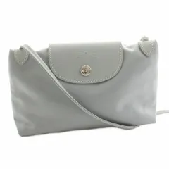 ロンシャン LONGCHAMP ショルダーバッグ ナイロン レザー ライトグレー L1061598 /KU 18のサムネイル