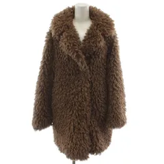ザラ ZARA ファーコート フェイクファー EUR XS 茶 ブラウン 長袖 /GG4 ■MAのサムネイル