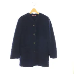 コントワーデコトニエ COMPTOIR DES COTONNIERS ジャケット ボア ノーカラー 5/7 ネイビー /DO ■MAのサムネイル