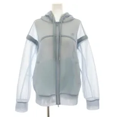 メゾンスペシャル MAISON SPECIAL 2wayシースルーフーディ 2way See-through Hoodie ジップアップパーカー アウター ロゴ 刺繍 FREE 水色 ライトブルー 21232415804 /YTのサムネイル