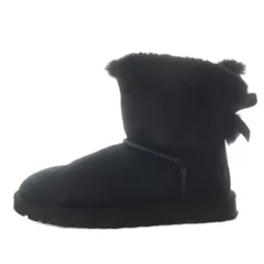 アグ オーストラリア UGG australia ミニ ベイリー ボウ MINI BAILEY BOW ムートンブーツ ショート フラット バックリボン スエード US5 ブラック 1005062 /YO22のサムネイル