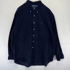 古着 ラルフローレン RALPH LAUREN 長袖シャツ コーデュロイ ボタンダウン BLAKE ワンポイント 大きいサイズ 2XL  ネイビー系 メンズのサムネイル