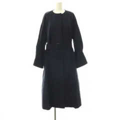 アドーア ADORE スプリングコート ノーカラー ロング 36 ネイビー /HK ■OSのサムネイル