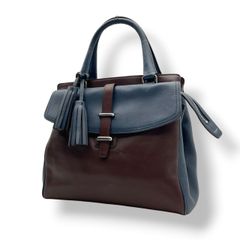 COACH 2way ハンドバッグ バイカラー タッセル付 - メルカリ