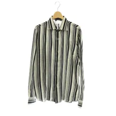 アニエスベーオム Agnes b. homme ストライプシャツ 長袖 コットン 40 ブラック オフホワイト /CX ■OSのサムネイル