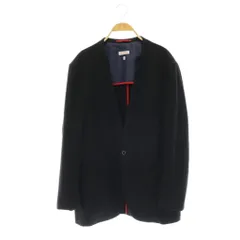 ドレステリア DRESSTERIOR 背抜き ノーカラージャケット ロゴボタン XL 紺 ネイビー /CX ■OSのサムネイル