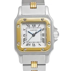 Cartier サントスカレ SM ゴドロンブレスレット Ref.0902 ホワイト 中古品 レディース 腕時計のサムネイル