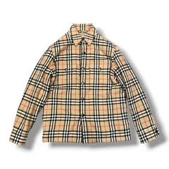 国内正規 BURBERRY House Check Wool Shirt ハウスチェックウールシャツ ノバチェックボアジャケット バーバリー 8043839 ブラウン XS 2100A1のサムネイル