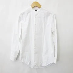 メーカーズシャツ カマクラ MAKER'S SHIRT 鎌倉 カジュアル134 CASUAL134 シャツ カジュアルシャツ 長袖 バンドカラー 綿 白 ホワイト 16/41のサムネイル
