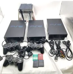 【❗️✨人気ソフト10本付き✨❗️】SONY PS2 本体3台セット SCPH-18000/SCPH-10000/SCPH-30000 ソフト10本 周辺機器まとめ ジャンク含む✨簡易清掃済❗️のサムネイル