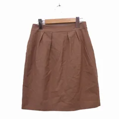 ユナイテッドアローズ UNITED ARROWS スカート ボトムス タイト ギャザー 膝丈 38 ブラウン 茶 /KT15