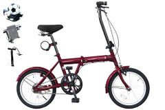 Brand new folding bicycle, 16-inch, lightweight mini velo, folding handlebars, front light, wire lock included as a gift [SK-16] f17789c1