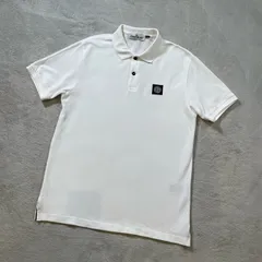 ストーンアイランド ポロシャツ 半袖 メンズ M 白 ホワイト ロゴ ワッペン パッチ STONE ISLAND 鹿の子 トップス カットソー クルー 半袖ポロ カジュアル  18171のサムネイル