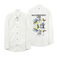 新品正規品 ウーヨンミ フラワー バックロゴ デニム シャツ W261SH26881Iのサムネイル