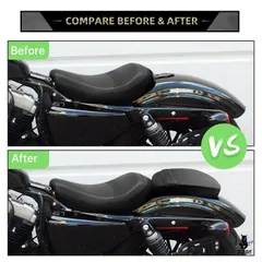 ハーレー スポーツスター XL1200X/XL1200V 用 PUレザー リアパッセンジャーシートパッドのサムネイル