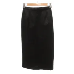 ドルチェ&ガッバーナ ドルガバ DOLCE&GABBANA 美品 タイトスカート 40 黒 ブラック 無地 ロング丈 サテン /SJのサムネイル