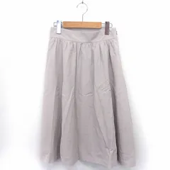 グリーンレーベルリラクシング ユナイテッドアローズ green label relaxing スカート フレア ロング 無地 シンプル 38 ベージュ /FT20