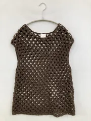 OLIVE des OLIVE オリーブデオリーブ ニット/セーター 2 ブラウン ウール・ニット 無地 ミドル丈 袖なし クルーネック(丸首) レディース