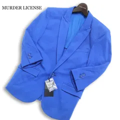 【新品 未使用】 MURDER LICENSE マーダーライセンス 春夏★ 七分袖 背抜き テーラード ジャケット ブレザー Sz.46 メンズのサムネイル