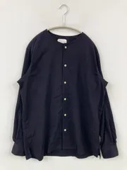 UNITED TOKYO ユナイテッドトウキョウ シャツ/ブラウス 1 ブラック 無地 ミドル丈 長袖 ノーカラー メンズ レディースのサムネイル