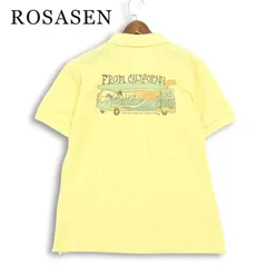 ROSASEN × LOOSEMAN ロサーセン ゴルフ ルーズマン 春夏★ 吸水速乾 半袖 鹿の子 ロゴプリント ポロシャツ Sz.L メンズのサムネイル