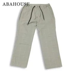 ABAHOUSE アバハウス 春夏★ ストレッチ グレンチェック イージー パンツ スラックス Sz.48 メンズのサムネイル