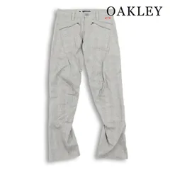 OAKLEY オークリー スカルコレクション★ 春夏 スカル刺繍 チェック 立体裁断 スラックス パンツ Sz.30 メンズ 灰 ゴルフのサムネイル