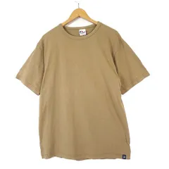 ドゥニーム DENIME Tシャツ ヘビーウエイト コットン ロゴ クルーネック 半袖 XL ベージュ 大きいサイズのサムネイル