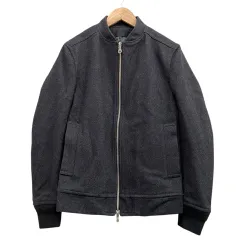アバハウス ABAHOUSE ジャケット ブルゾン ダブルジップ リブ編み チャコールグレー サイズ2 M相当 のサムネイル