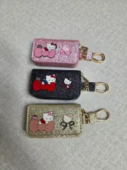 (新品) サンリオ ハローキティ グリッター キーケース キーホルダー キーリング