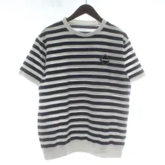 エフシーレアルブリストル F.C.Real Bristol FCRB PILE CREW NECK TEE Tシャツ カットソー 半袖 クルーネック ボーダー柄 ロゴ 紺 ネイビー 白 ホワイト FCRB-150016 /XZ ■GY03のサムネイル