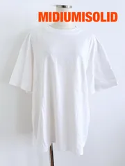 MIDIUMISOLID　ミディウミソリッド　Tシャツ　日本製　Mサイズ　３８　オフホワイト　綿100％　シンプル　半袖　カジュアル　送料込み　6468104のサムネイル