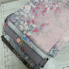 洗える化繊 美品多数 5着 着物まとめ売り リメイク材料 s-1003のサムネイル