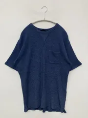 MANASTASH マナスタッシュ Tシャツ/カットソー L ネイビー 無地 ワンポイント ミドル丈 半袖 クルーネック(丸首) メンズのサムネイル