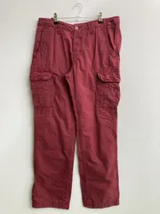 SCOTCH&SODA スコッチアンドソーダ カーゴパンツ W32/L32 レッド フルレングス クロップド・半端丈 コットン 無地 ワンポイント スタンダード ストレート レギュラー メンズのサムネイル