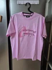 タグ付き新品 NERDY ピンク 半袖 Tシャツ (ユニセックス オーバーサイズフィット)のサムネイル