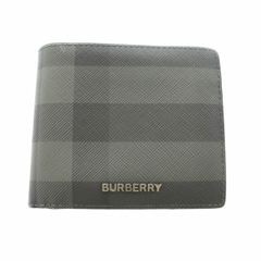 バーバリー 二つ折り財布 シャドーチェック レザー メンズ ウォレット 
