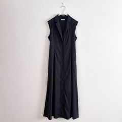 YACCO MARICARD ヤッコマリカルド ピンタック ロングシャツワンピース