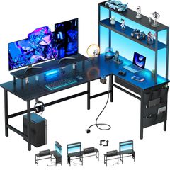 机・テーブル 電動昇降ゲーミングデスク 黒 150cmx101cmx69-115cm 新品