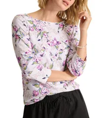 トッミーバハマ レディース トップス Tシャツ フラワー柄 フラワー Tommy Bahamashby Isles Floral Gardens Bateau 34 Sleeve Tee Whiteのサムネイル