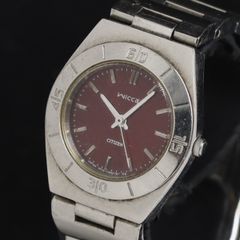 良品 稼働 レマニア エルブストローム 1042 QZ ネイビー文字盤 メンズ