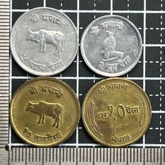古銭】ネパール王国 19世紀〜20世紀初頭 手打ち銅貨3枚セット プリトビ