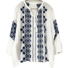 ヴィンテージ】総刺繍コットンチュニック（訳あり） ヒッピー 