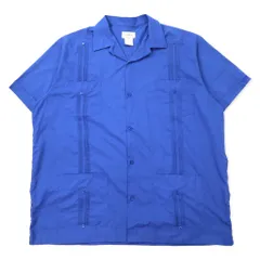 90年代 MYCUBANSTORE キューバシャツ 2X ブルー コットン ビッグサイズのサムネイル