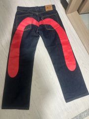 EVISU プリント大黒デニム(赤・バギー・SIZE 31) - メルカリ