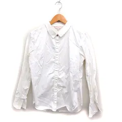 テッドベーカー TED BAKER フレアカフス シャツ ブラウス 長袖 無地 コットン 綿 1 ホワイト 白 /FT42のサムネイル