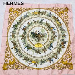 □極美品□HERMES エルメス カレ90 La Promenade de Longchamps