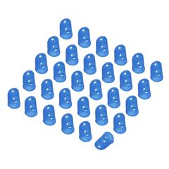 Brand New PATIKIL 30-Pack Large Size Silicone Finger Covers, Perforated, Breathable, Lightweight, Reusable, Fingertip Protection, Prevents Fingertip Abrasion, for Paper Turning, Office Work, String Instruments, Deep Blue