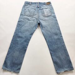 32×34 ヴィンテージ カーハートデニムジーンズ 切りっぱなし ダメージ 