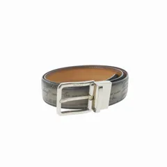 ベルルッティ Berluti スクリット カリグラフィ パティーヌ レザー リバーシブル バックルベルト 小物 ブラック 黒のサムネイル